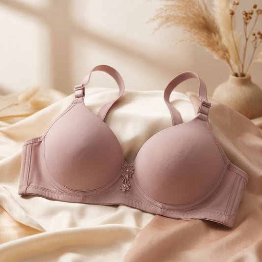 Dusty Rose Seamless T-Shirt Bra – Molded Lightly Padded Everyday Bra